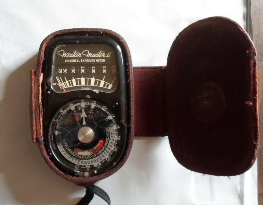 Vintage Weston Master II Universal Exposure Meter with Leather Case