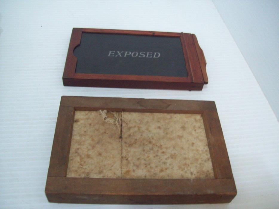 Set of Two Vintage Film Developing Frames, Exposed Wooden Frames