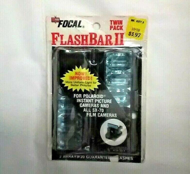 Vintage Focal FlashBar II Twin Pack for Polaroid Instant and SX-70 Film Cameras