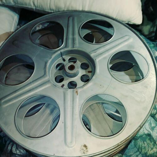 Goldberg Bros Aluminum 15 Inch Film Reel vtg collectable has alot of character
