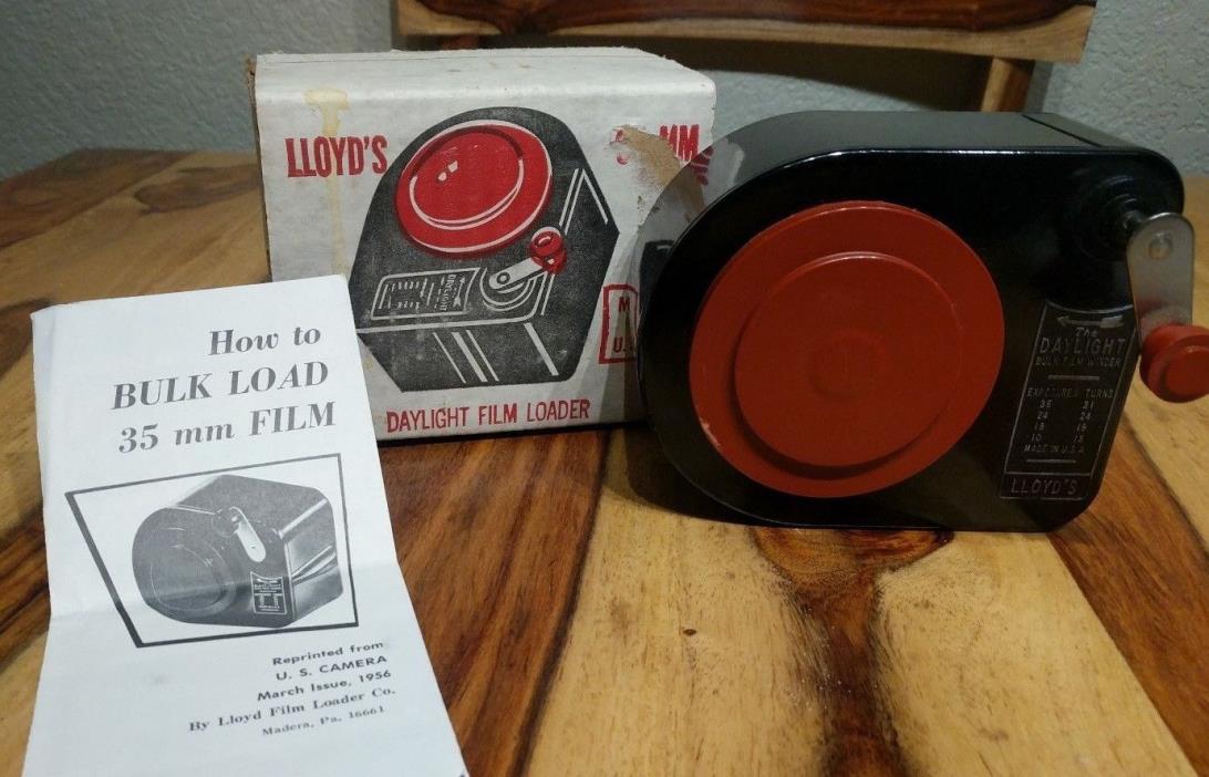 Lloyd Daylight Film Loader 35mm, Made in USA   -- Free Shipping --