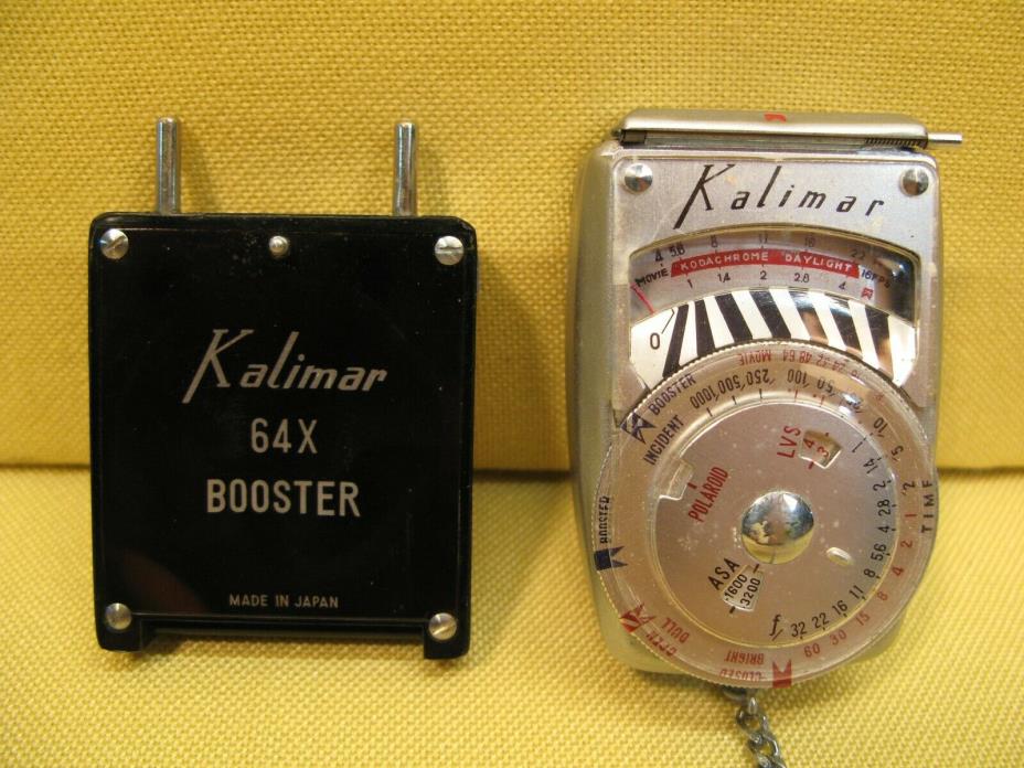 Kalimar B-1 Light Exposure Meter & 65x booster w leather cases