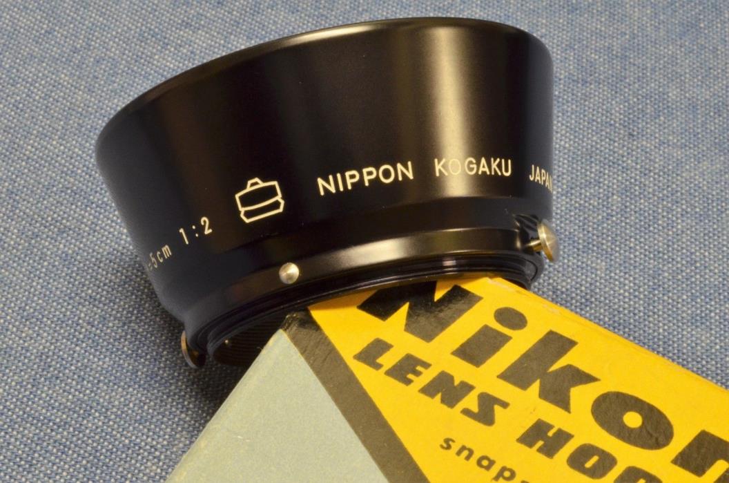 c 1950s RARE RANGEFINDER Nikon Snap-On NKK HOOD for RF NIKKOR 5cm f/2 NEW IN BOX