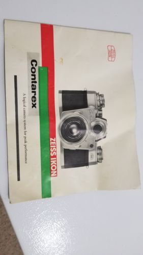 Zeiss Ikon Contarex Instruction Manual book genuine original  35m