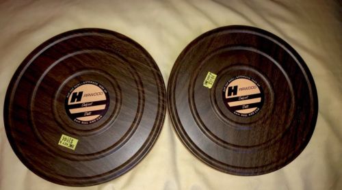 Vintage Hardwood Chicago (2) 8mm Film Reel And Cans 400ft.