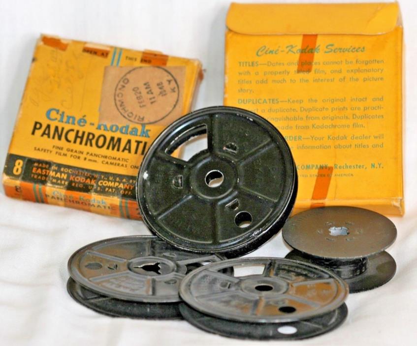 Lot Of 3 Vintage Eastman Kodak Panchromatic 8MM 3