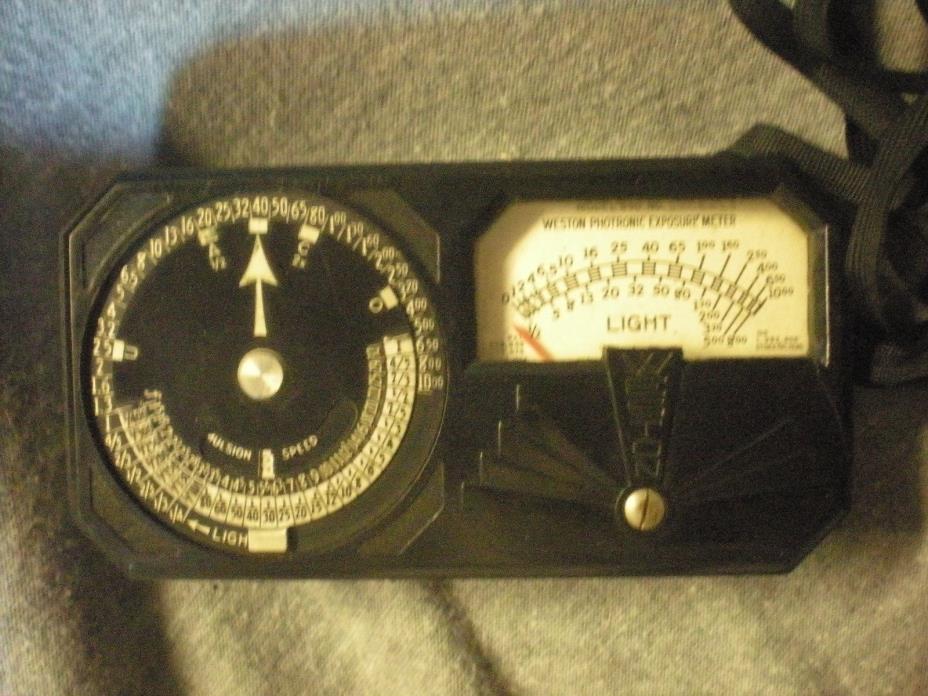 Vintage Antique Weston Photronic Exposure Meter Model 650 Emulsion Speed Weston