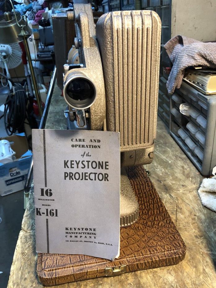 KEYSTONE K-161 Belmont 16mm Projector / Viewer~Vintage Movie Projector (working)