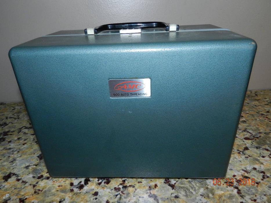 AMC 500 auto threading Model 400 8 mm Film Projector w/ Original Case