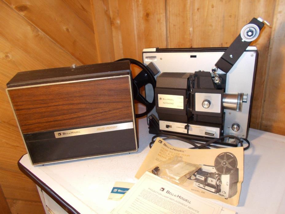 Vintage Bell & Howell 456 Autoload 8mm Super 8 Movie Portable Projector WORKS!