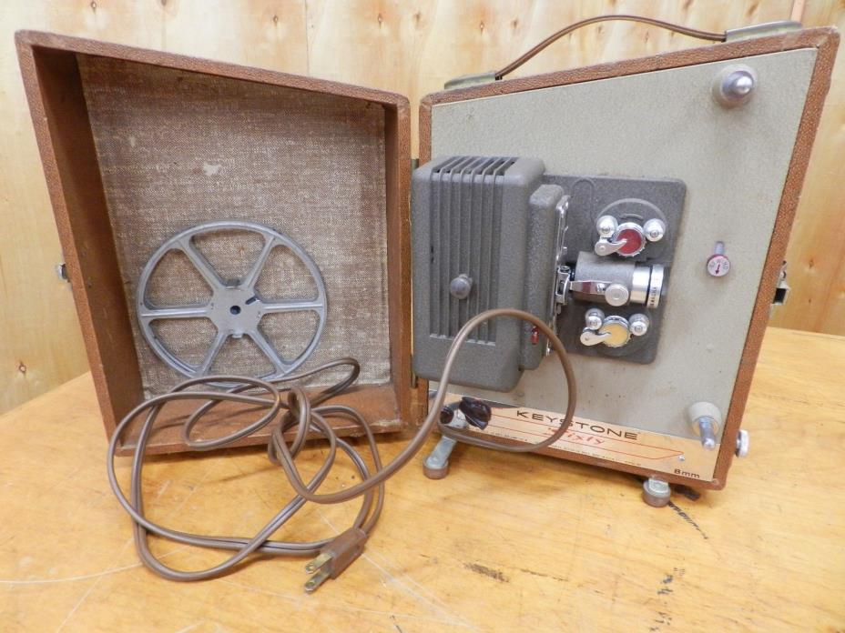 Keystone Sixty Vintage 8mm Projector In Case TESTED & WORKING