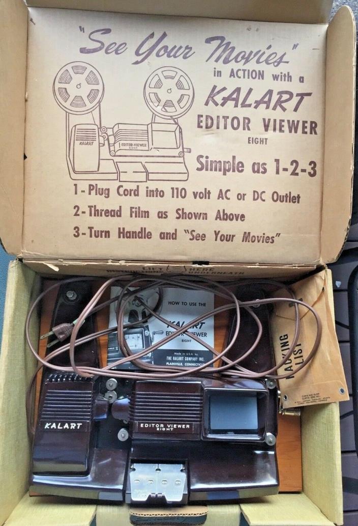 Vintage Kalart Editor Viewer Eight Model # EV-8 8mm Movie Film Viewer Splicer