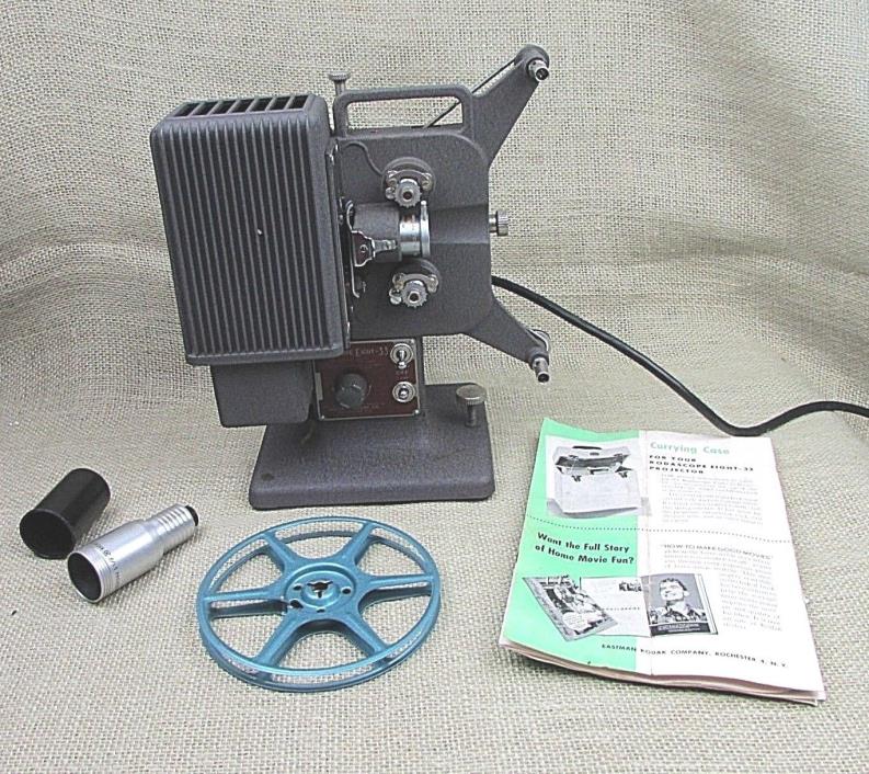 Eastman Kodak Kodascope Eight-33 Vintage 8MM Movie Projector & Original Case