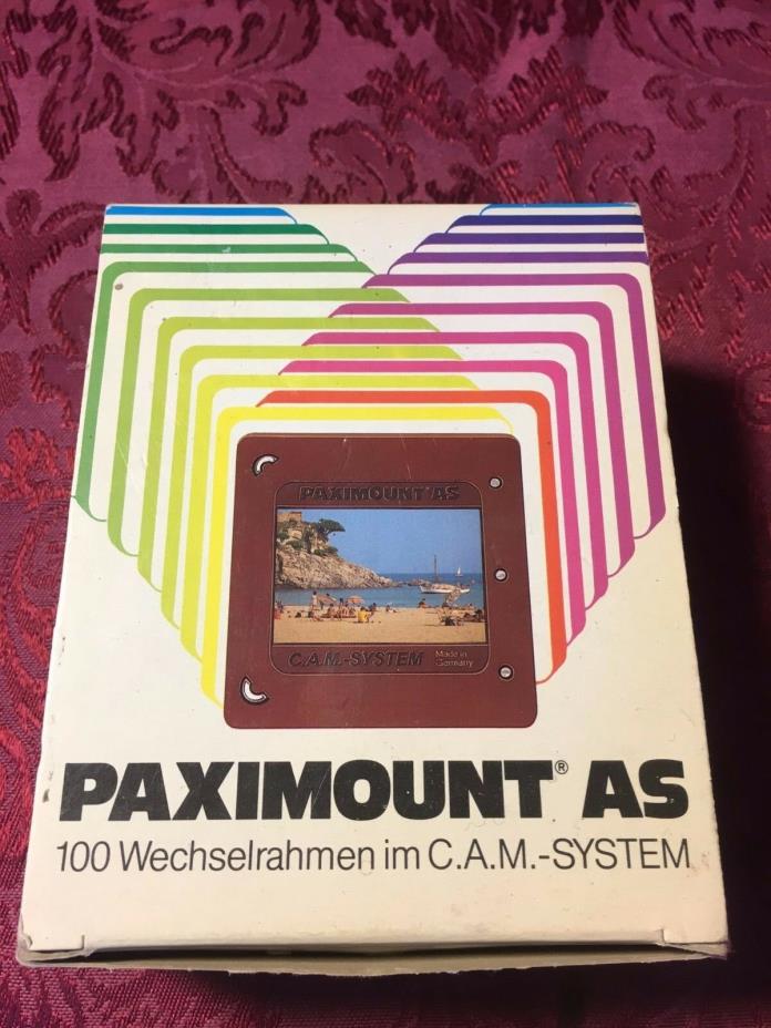 RARE! Vintage PAXIMOUNT AS Carousal Projector Mount Slides Wechselrahmen