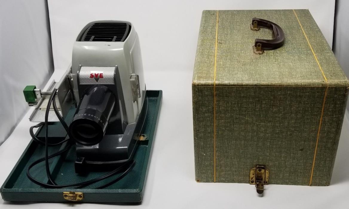Vintage Skyline Deluxe SVE Slide Projector With Case & Tray - Ships FREE