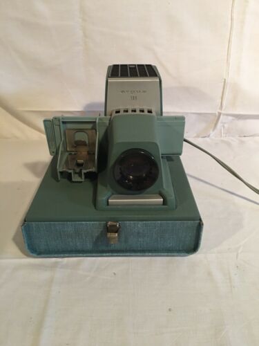 Vintage Argus 300 Slide Projector Film With Case Tested & Working