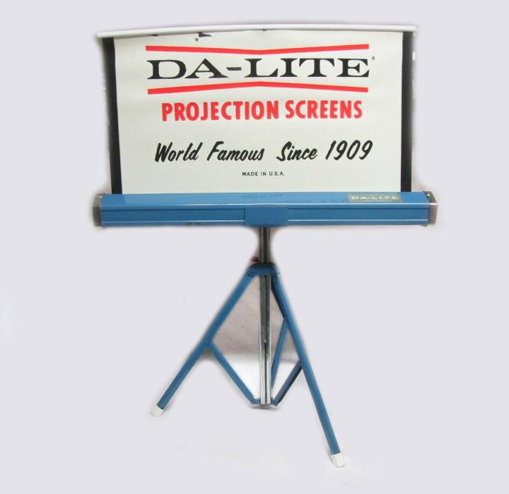 RARE! Mini Advertising Sample DA-LITE Glass Beaded Projection Screen 1960's 31