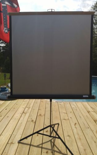 Montgomery Ward Vintage 40 x 40 Projector Screen Portable Collapsible Mobile