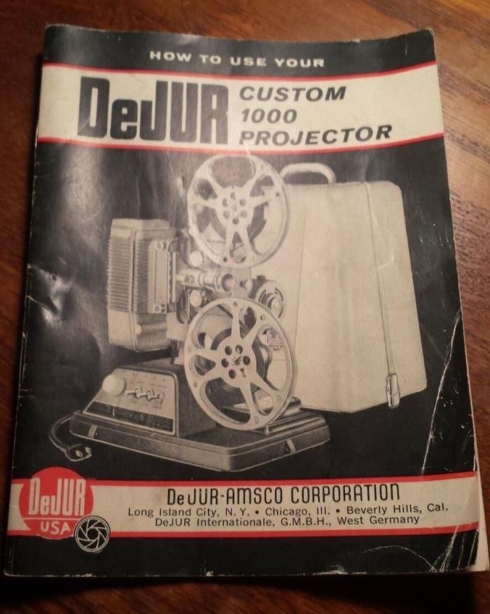 1957 DeJUR Custom 1000 8 mm Projector Manual