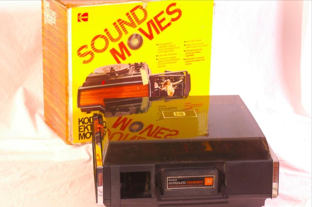 Kodak ektasound movie deck 285 super 8 sound projector working & as is