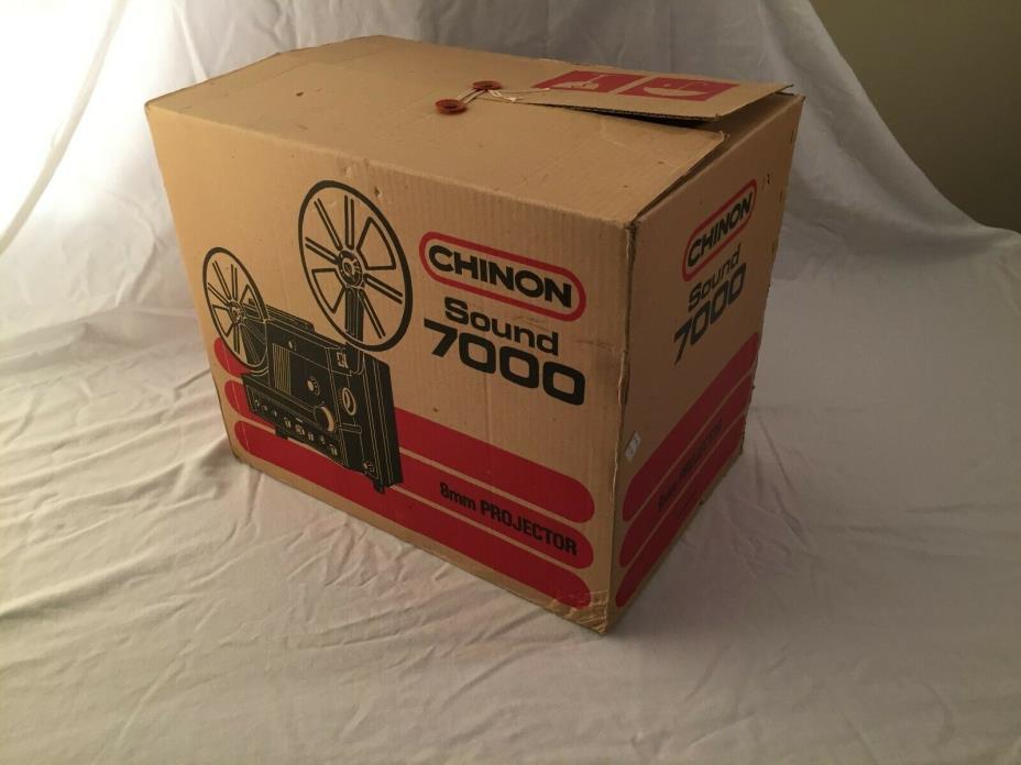 Chinon Sound 7000 8mm Projector With Original Box Packaging & Accessories Works