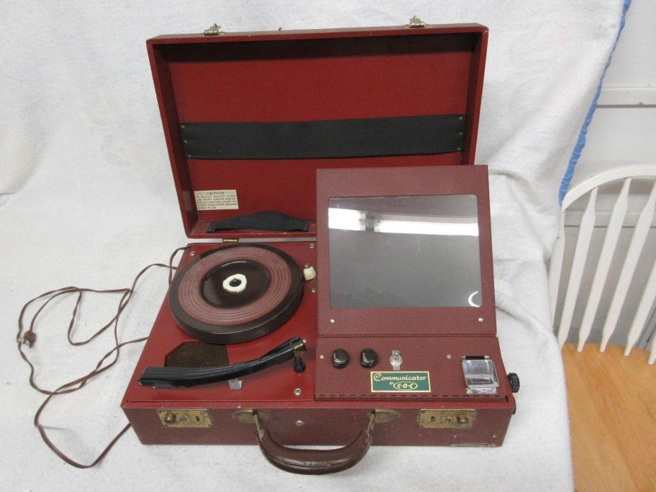 Vintage Phonograph And Projector camera Optics Corp  Communicator by COC As Is