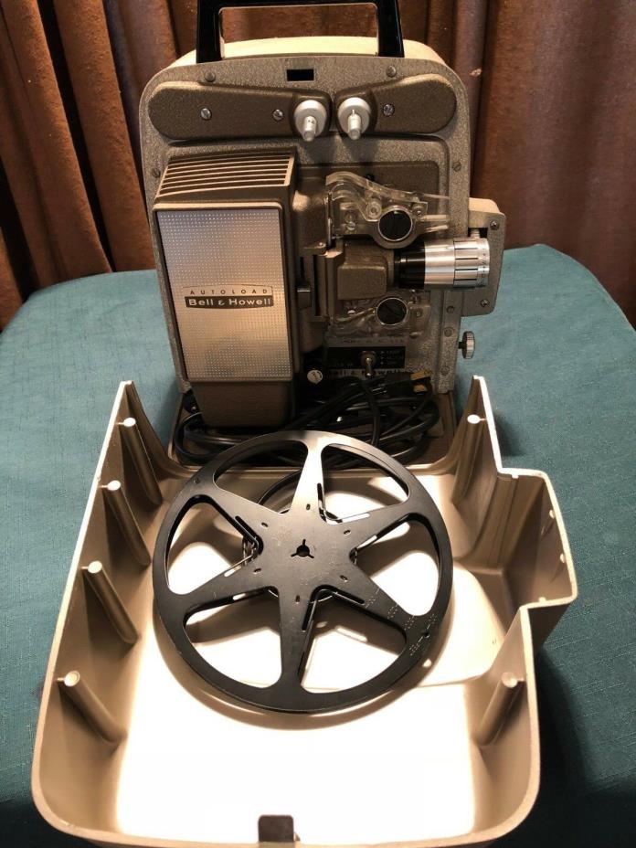 Vintage BELL & HOWELL 245PA Autoload 8mm Movie Projector Working +Reel NICE!!