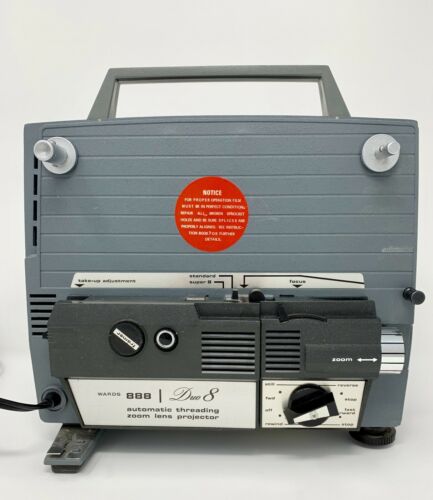 Vintage Montgomery Wards 888 DUO 8 Auto Movie Projector - See Video in Descrip..
