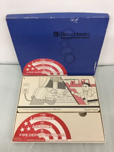 Vintage Bell & Howell Language Master Cardmaster 40 Card Set Fire Department