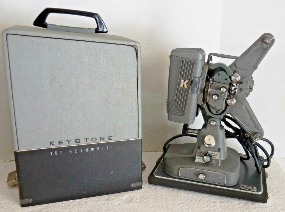 Vintage Keystone 8mm Automatic Movie Projector Model 109AZ with Case WORKS