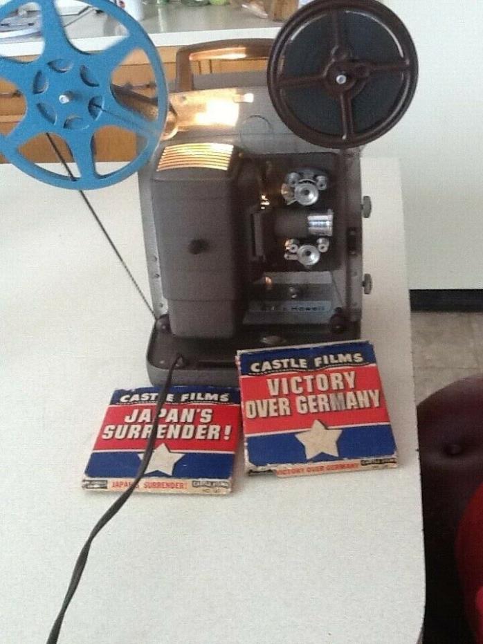 VINTAGE BELL & HOWELL 8mm MOVIE PROJECTOR 253 AX Excellent + 2 Movies