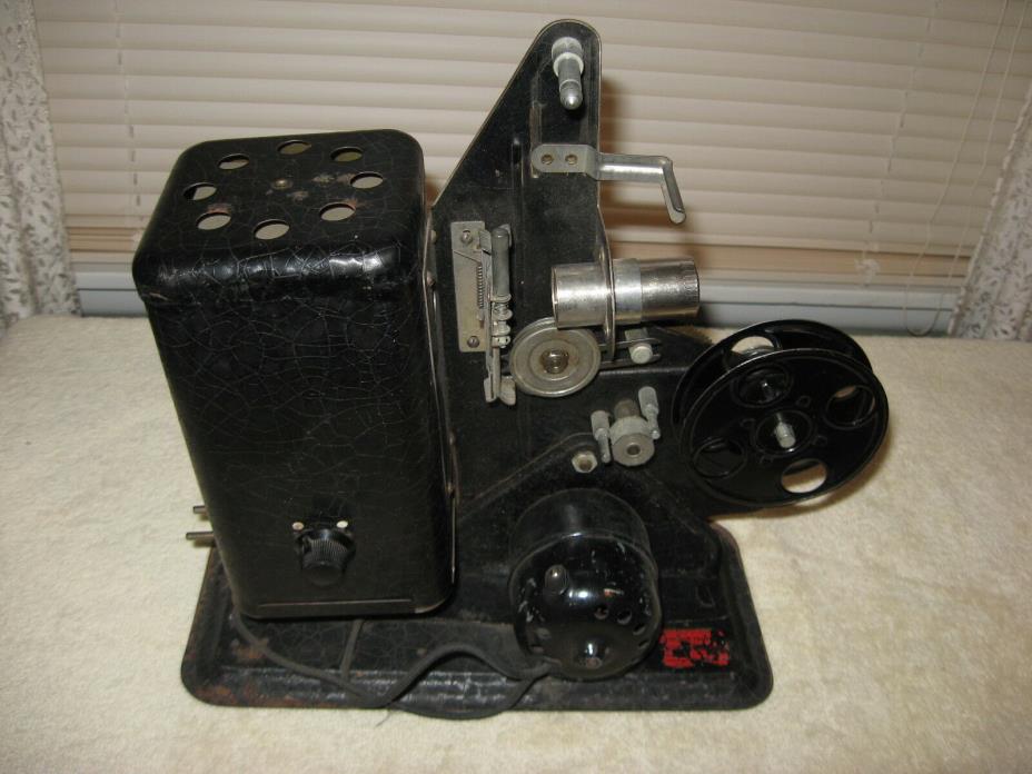 Vintage 1930's Lindstrom 16mm Film Projector. Tested, works.  For Parts, Decor