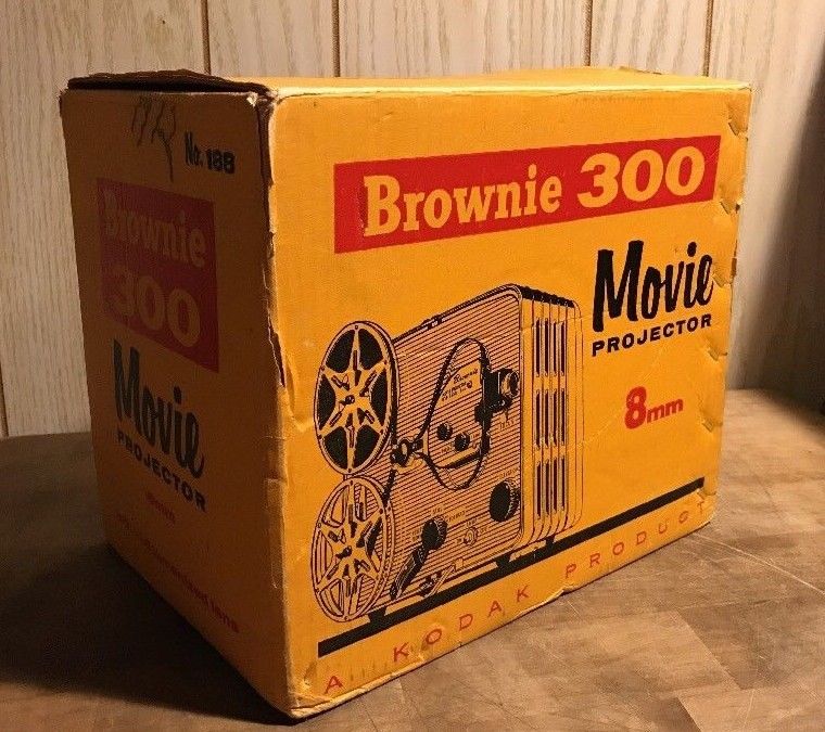 Vintage Kodak Brownie 300 Movie Projector 8mm w/Original Box