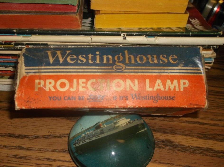 Vintage 1950's Westinghouse Movie Projector Lamp Bulb (Brand-New-Original Pkg.)