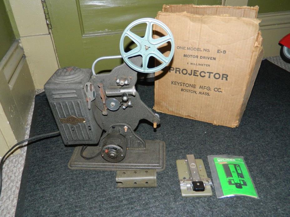 Vintage Keystone Projector E-8 w. Fujica Splicer