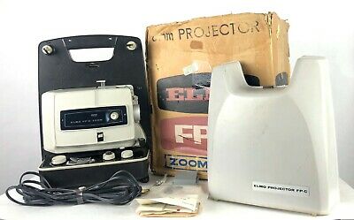 ELMO FP-C Zoom 8mm VTG Still Projector Set: Original Box Power Cord Splicer Reel