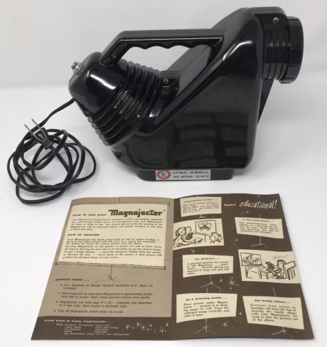 Vintage 1960 MAGNAJECTOR Magnifier Projector Original Box And Instruction Manual