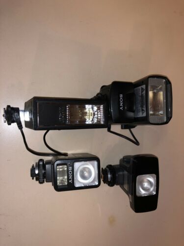 CAMERA LOT AS-IS FLASHES, Yashica, Sony, All Used And Untested.