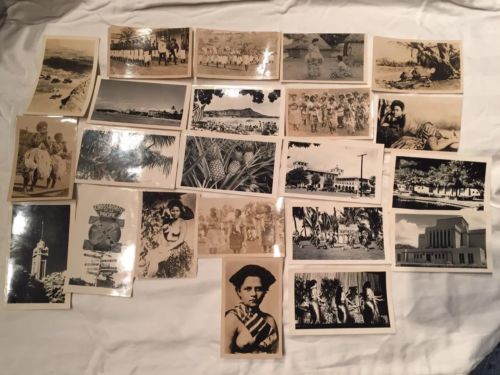 1940s vtg HAWAII Men Women BLACK WHITE PHOTOS. US Navy Photographs. 22 PICTURES