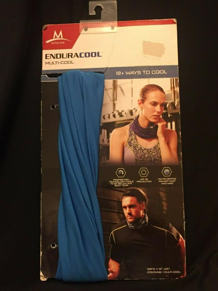 New Mission EnduraCool Multi-Cool 12 Ways to Wear BLUE Headband Neck Shield Hood