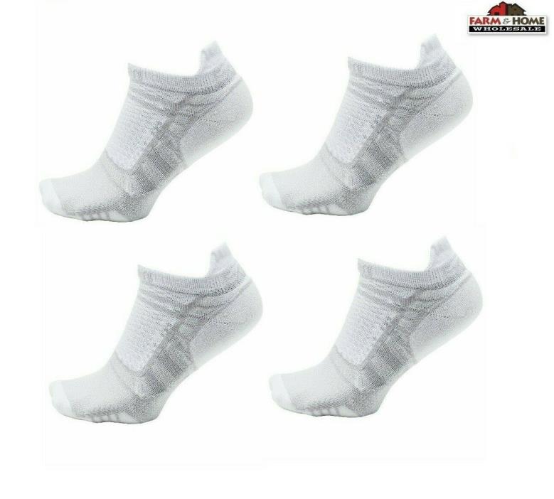 (2) Thorlo ProLite No Show Ankle Socks White Medium ~ New