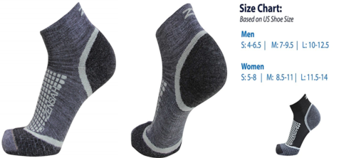 Wool Running Socks Comfortable Grit Ankle Athletic Sport Sock Moisture Wi Medium