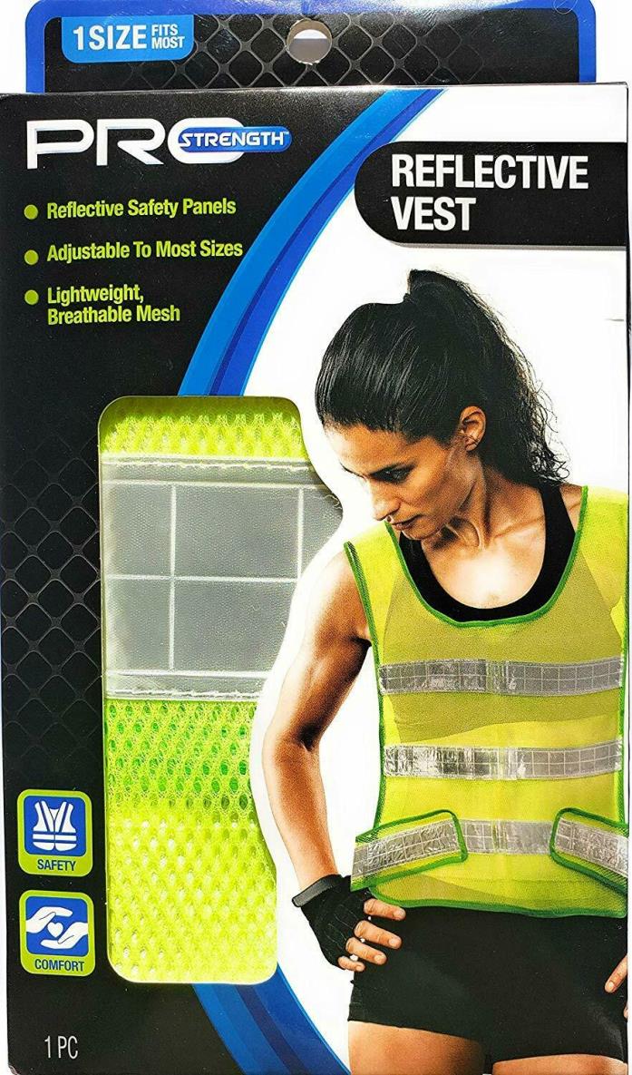 Pro Strength High Visibility Reflective Mesh Vest Adjustable to Most Sizes New