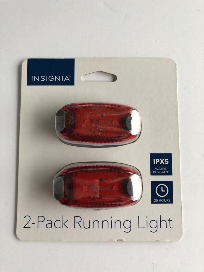 Insignia 2 Pack of LED Running Lights for Running Walking Biking - Red