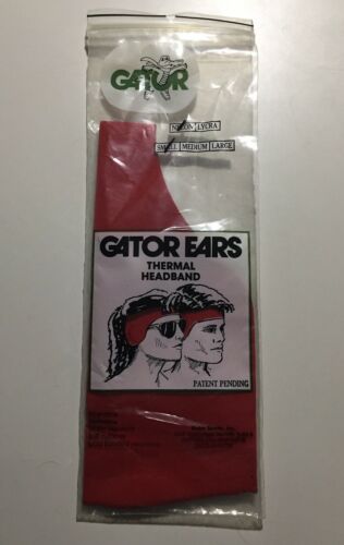 Gator Ears Small Thermal Headband Washable Reversible Water Repellant New Vtg