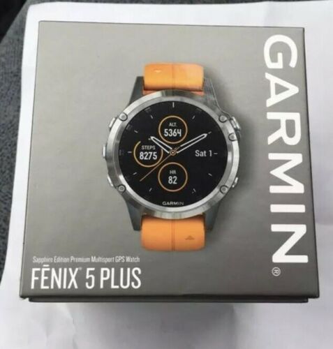 Garmin fenix 5 Plus Sapphire Edition Multi-Sport Training GPS Watch 47mm Orange