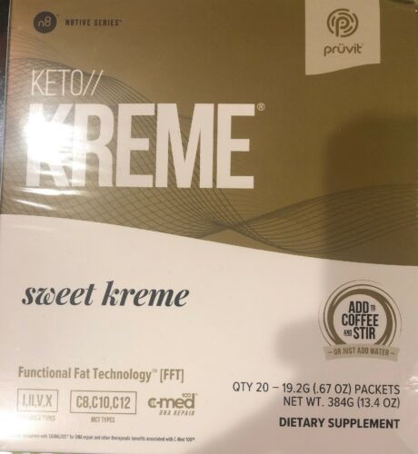 Pruvit Keto Sweet Kreme 20 packet Flavor Dietary Supplement Low Carb MCT
