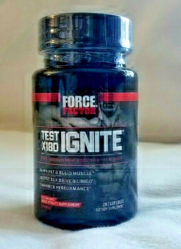 Force Factor Test X180 IGNITE Testosterone Booster Fat Burner 28 Capsules