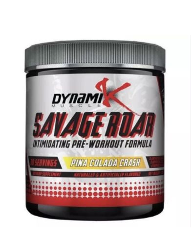 Dynamik Muscle Savage Roar PreWorkout 30 Servings Forceful Piña Colada Crash!