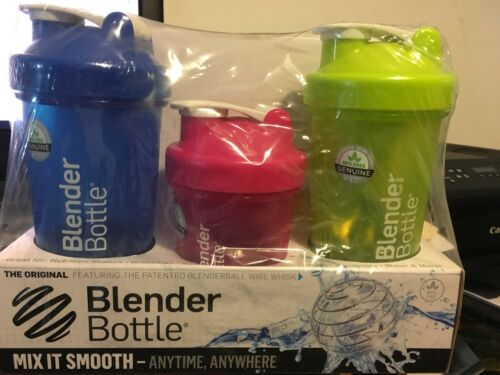 Set of 3 Original Blender Bottle Protein Shake Bottles